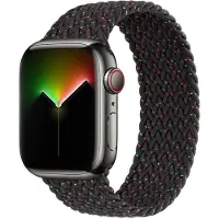 Apple Gevlochten solobandje voor de Watch | 38/40/41/42 mm - Maat 2 - Black Unity
