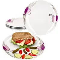 MamboCat Set van 6 Viola dinerborden 26,8 cm porselein