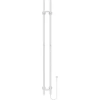 Boss & Wessing Elektrische staafhanddoekradiator dubbel bws roku 120 watt 150 cm glanzend wit