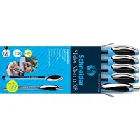 Schneider Slider Rave XB Balpen Zwart 0,7 mm Balpen +1 Slider Rave XB 5 Stuks