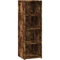 vidaXL Hoge kast 40x41x124 cm bewerkt hout gerookt eikenkleurig