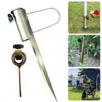 Cheqo Metalen Parasolharing - Parasolstandaard - Parasolhouder Tuin - Grondanker - Parasolhouder Grond - Ook voor Droogmolen