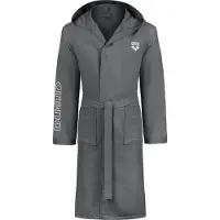 Arena Sport badjas 'ZEAL' donkergrijs / wit