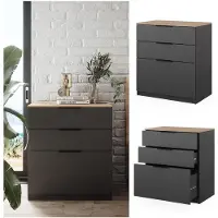Vicco Betti Dressoir – 50 x 90 cm Antraciet/Sonoma