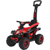 Baby Mix Mega loopauto met duwstang rood 30kg - Loopfiets