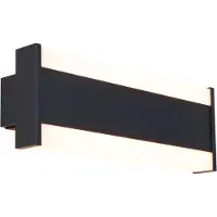 QAZQA Moderne wandlamp zwart 30cm incl. LED CCT IP54 - Vanya