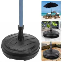 Cheqo Parasolvoet Rond - Parasolstandaard - Parasol Standaard - Parasol Voet - Vulbaar en Weerbestendig - Kunststof Standaard voor Zware Parasols
