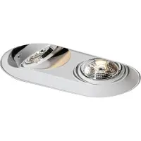 QAZQA Afgeronde inbouwspot wit GU10 70mm 2-lichts - Hubs