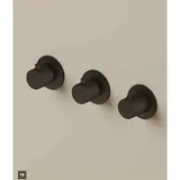 Hotbath Guy Diamond GY7067DEXT Afbouwdeel Voor Inbouwthermostaat Met 2 Stopkranen - Geborsteld Zwart PVD - Kranen, Badkranen, Inbouw Badkranen