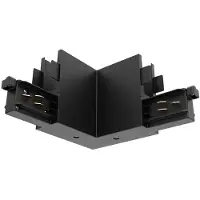 Concord Onderdeel | Koppeling/verbinder L-vorm | lytespan h-track l-voeding binnen zwart 9011/b-h