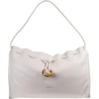 Coccinelle Leather Large Shoulder Bag In Cream Maat: OS | Handtassen Outlet | Dames | Wit