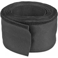 DeLOCK Woven Sleeve with Hook-and-Loop Fastener heat-resistant 5 m x 30 mm black