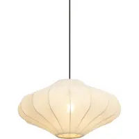 QAZQA Japandi hanglamp beige met stoffen kap 50cm - Plu