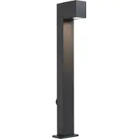 QAZQA Moderne staande buitenlamp zwart 65cm met stopcontact IP44 - Baleno