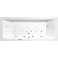Bestbad Luso 180x80 cm whirlpool Deluxe met massage hydroboost