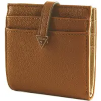 GUESS Kaarthoes Laurel SLG Tab Card Case Cognac Lichtbruin