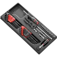 Facom Module 6-kant Metrische Doppen | 1/4" - 52 Stuks - R.161B - MOD.R161-46PB