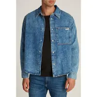 Calvin Klein Jeans Regular fit jeansoverhemd met labelpatch