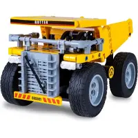 Jamara Constructiespeelgoed - 402852 CaDa Bricks - Kiepwagen - Zware vrachtwagen Bouwstenen set -