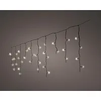 Kaemingk Kerstverlichting LED ijspegelverlichting buiten warm wit 20 meter zwart Lumineo