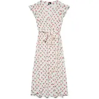 Vero Moda Jurk 'VMPage' crème / groen / rood