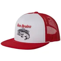 Brixton Cap - Bass Brains Fishing Team Trucker Hat - rood - Maat Standard