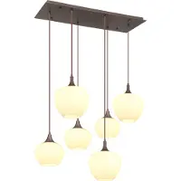 Globo Bruine hanglamp Maxy 6-lichts
