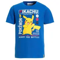Anytime T-shirt Pokemon license blauw Jongens Katoen Ronde hals Printopdruk - maat 98/104