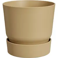 Elho Greenville round 18cm goudkleurig zand bloempot
