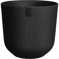 Elho Jazz Rond 23 Bloempot voor Binnen - Woonaccessoire van 100% Gerecycled Plastic - Ø 23.1 x H 21.5 cm - Living black
