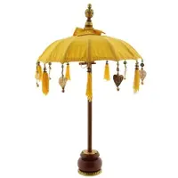 Van der leeden parasol katoen bali mini d50h75cm geel Van der Leeden