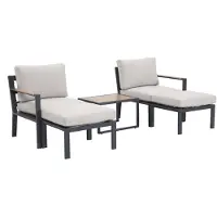 Garden Impressions Cinto 2-persoons balkon loungeset met daybed en voetenbanken
