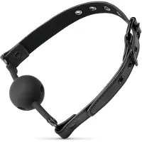 Bedroom Fantasies Open Siliconen Ball Gag - Zwart