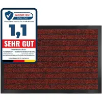 Karat Dura Deurmat - Robuust & Duurzaam - In vele Maten en Kleuren - Antislip Schoonloopmat - Voor Binnen en Buiten - Rood - 66 x 185 cm