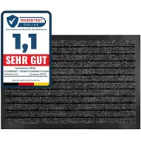 Karat Dura Deurmat - Robuust & Duurzaam - In vele Maten en Kleuren - Antislip Schoonloopmat - Voor Binnen en Buiten - Antraciet - 66 x 185 cm