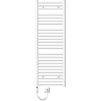 LuxeBath Elektrische badkamerradiator met verwarmingselement 1200W 500x1500 mm antraciet gebogen met zijaansluiting & thermostaat-touchbediening