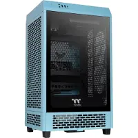 Thermaltake The Tower 200 Mini-tower PC-behuizing Turquoise 2 voorgeïnstalleerde ventilators, Zijvenster, Stoffilter