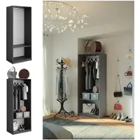 Vicco Elmo Kledingkast – 80 x 200 cm Antraciet