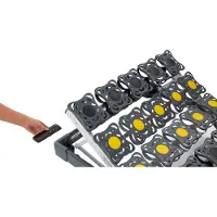 Beter Bed Select Schotelbodem Discflex elektrisch verstelbaar draadloos - 80 x 210 cm - antraciet/geel