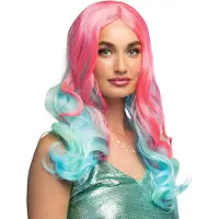 Boland - Pruik Nixie Pastel - Golvend - Lang - Vrouwen - Zeemeermin -