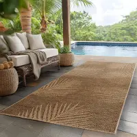 Muratap Timber buitenkleed – indoor & outdoor, jute-look vloerkleed, weerbestendig,
