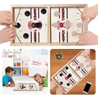 Cheqo Houten Puckspel - Slingshot Puck Spel - Sjoelen - Tafelspel voor Kinderen - 35 cm - Educatief Speelgoed - 2 Spelers