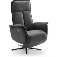 Goossens Fauteuil Odyssey - Met Armleuning - Leer - Bruin