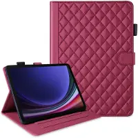 Mobigear Tablethoes geschikt voor Samsung Galaxy Tab S10 FE Plus Hoes | Diamond Bookcase | Pasjeshouder voor 3 Pasjes | Telefoonhoesje voor Pinpas / OV Kaart / Rijbewijs - Rood