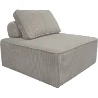 Sweeek Fauteuil corduroy 1 zitplaats Lichtgrijs