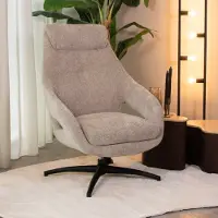 Label51 Maxwell Fauteuil - Bruin - Chenille - One Size - - - Met Armleuning