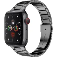 Mobigear Stalen Watch bandje geschikt voor Apple Watch Bandje Vouwsluiting | Lissabon - 49/46/45/44 mm - Spacegrijs