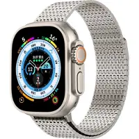 Mobigear Milanese Watch bandje geschikt voor Apple Watch Bandje Magneetsluiting | Premium Loop - 42/41/40/38 mm - Sterrenlicht
