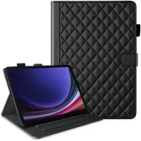 Mobigear Tablethoes geschikt voor Samsung Galaxy Tab S10 FE Plus Hoes | Diamond Bookcase | Pasjeshouder voor 3 Pasjes | Telefoonhoesje voor Pinpas / OV Kaart / Rijbewijs - Zwart