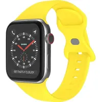 Mobigear Siliconen Watch bandje geschikt voor Apple Watch Bandje Druksluiting | Sport Dual - 49/46/45/44 mm - Geel